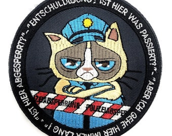 Polizeikatze Textil Patch