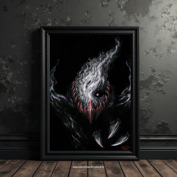 Darkrai Art Print, Gothic Pokemon Poster, Horror Fan Art, Dark Aesthetic  Decor - Etsy