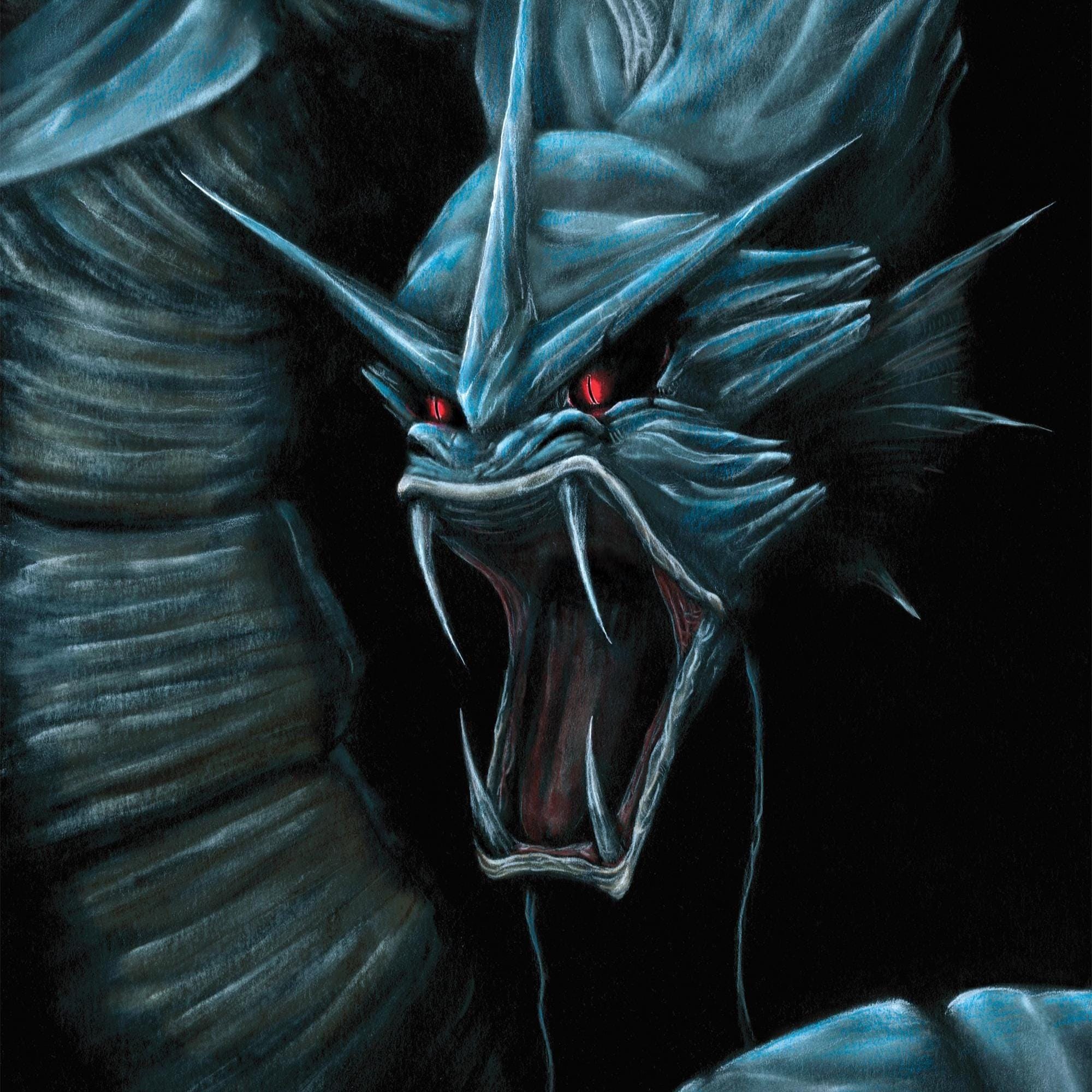 ギャラドスのファンタジーアートプリント、シードラゴンポケモン