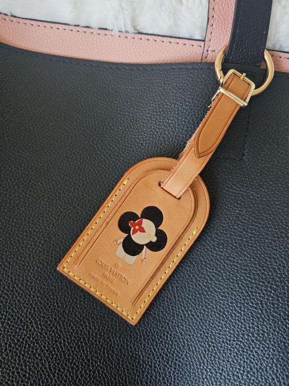 Authentic Louis Vuitton Luggage Tag - Custom Hand Painted Vivienne