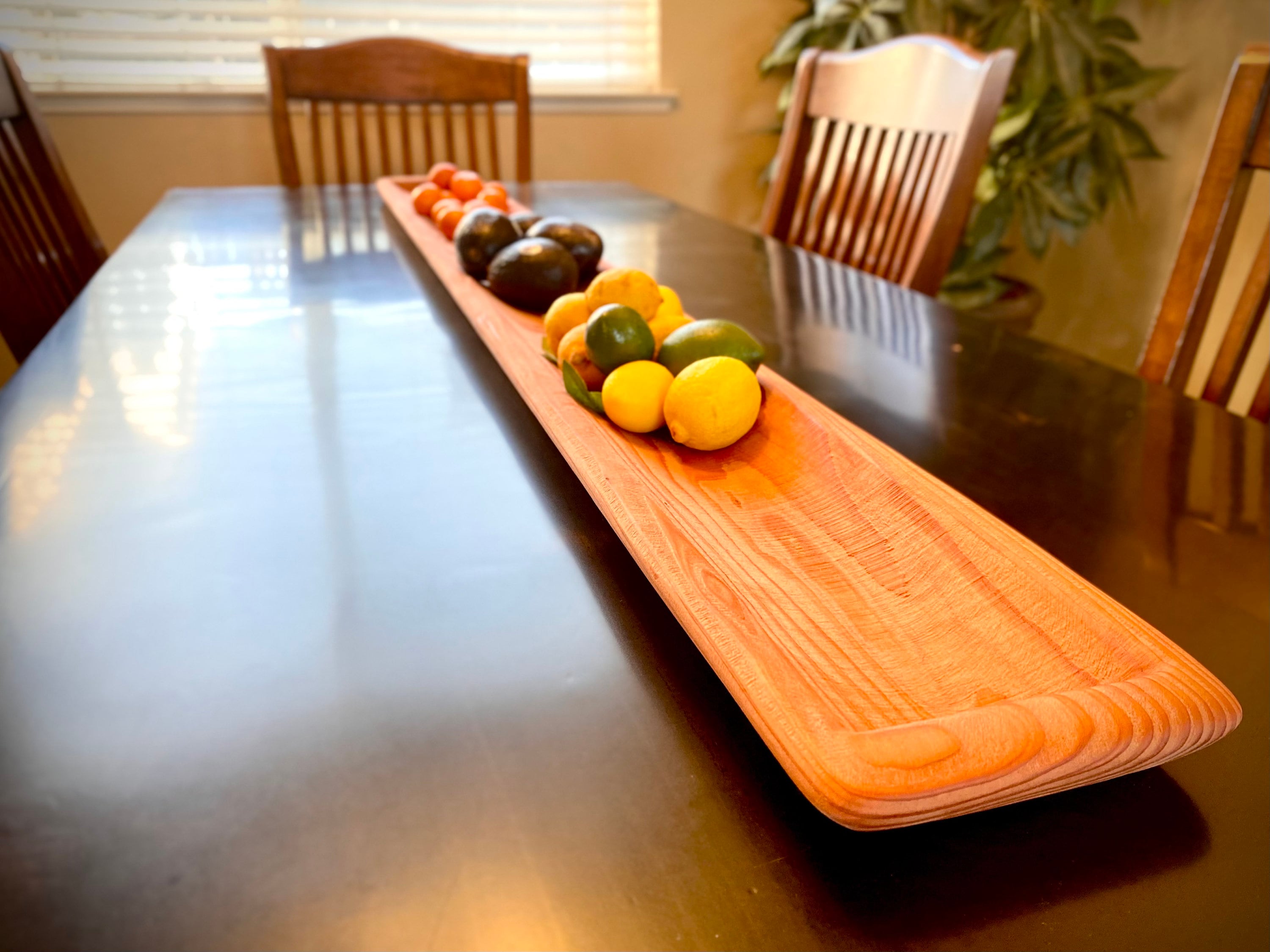 Extra Long Redwood Dough Bowl 6 Feet Long Wooden Charcuterie Board Food Platter Serving Tray Candle Holder Centerpiece Food Safe