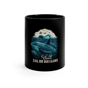 Soul-Warming Custom Black Ceramic Mug - 11 oz Personalized Coffee, Tea & Hot Chocolate Drinkware&quot;