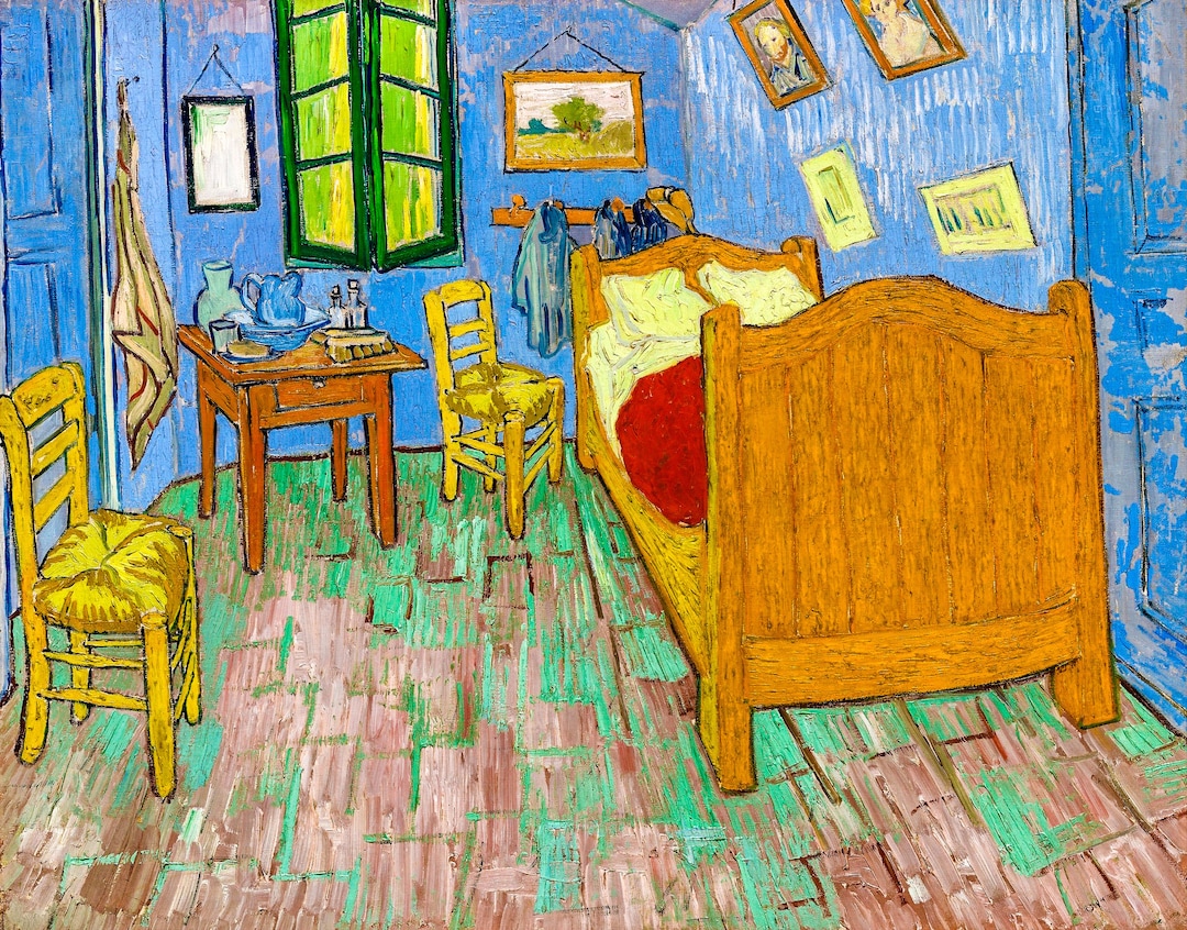 Bedroom in Arles (1888) Painting by Vincent Van Gogh (first
