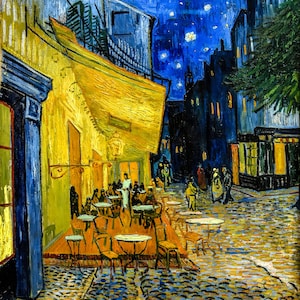 Vincent van Gogh - Café Terrasse bei Nacht (1888) Berühmtes Gemälde / Digital Download Kunstwerk