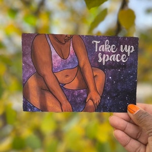 Stampa artistica Galaxy "Take up Space" (di proprietà di persone di colore, positive sui grassi, positive sul corpo)