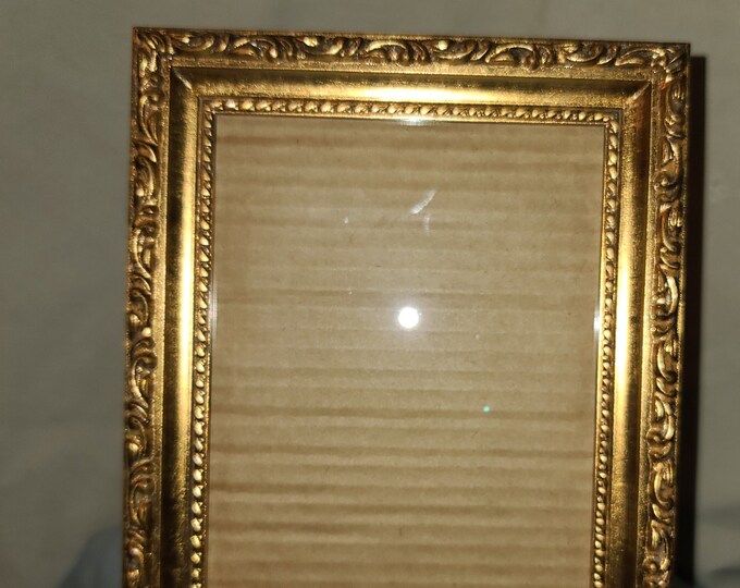 VINTAGE Carved Wood Picture Frame Vintage Gold Carved Wood Etsy