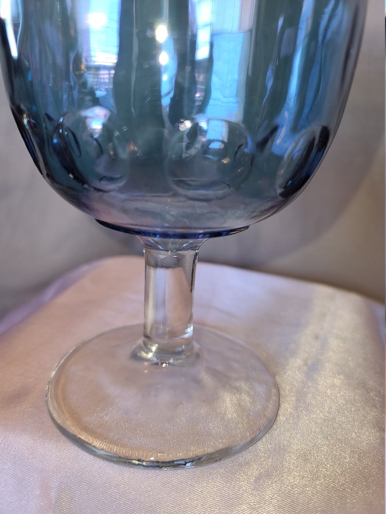 VINTAGE SET OF 3 Colored Wine Goblets Vintage Water Goblets Barware Colored Stemware Vintage