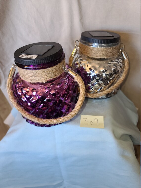 ONE SOLAR GLASS Lantern Led Solar Glass Lantern Hanging Solar Etsy