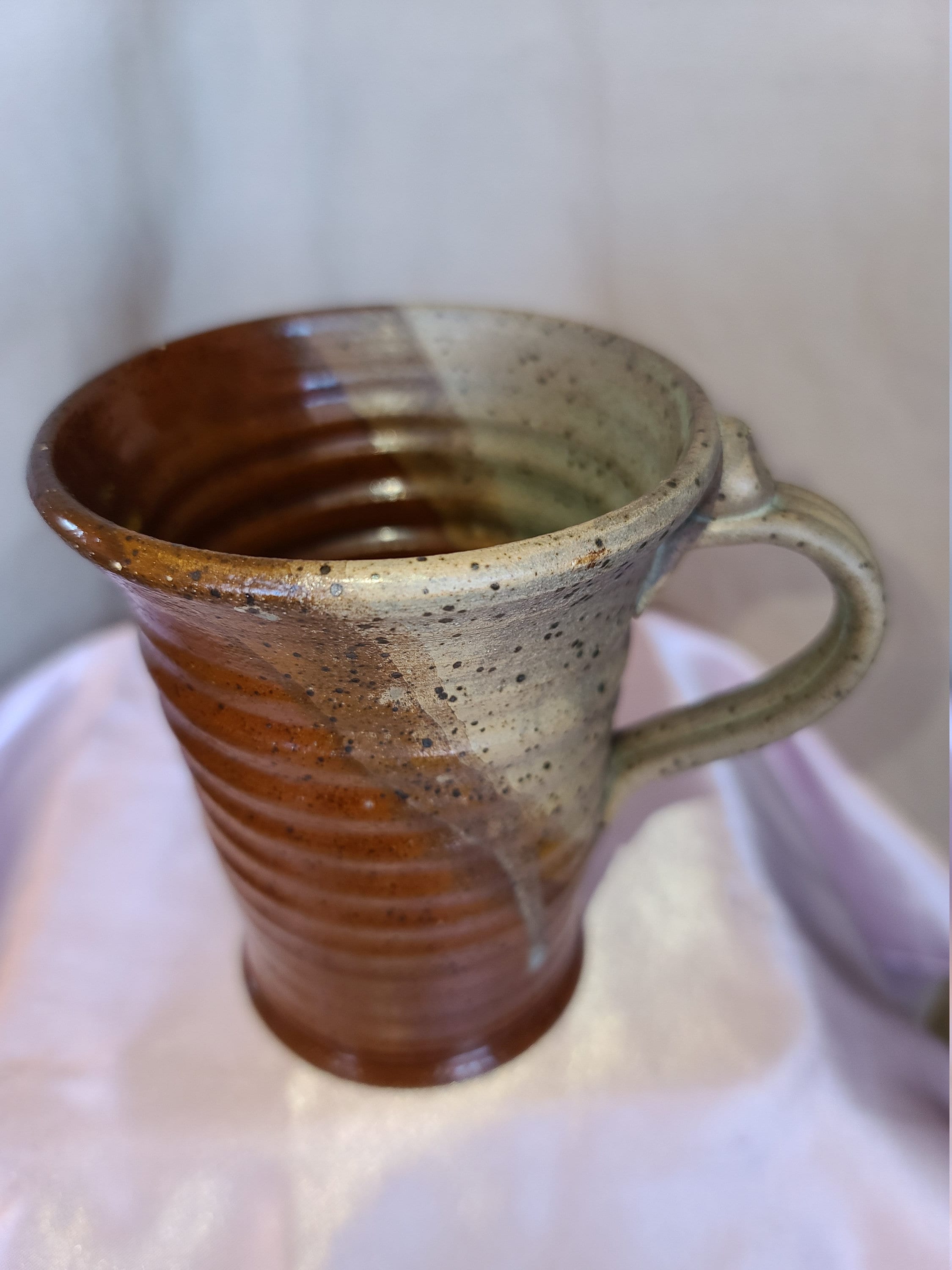 Drink & Barware VINTAGE CERAMIC POTTERY glass pottery stemmed cup