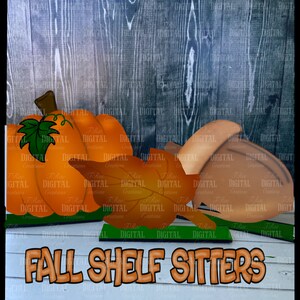 RREM Händler Herbst Shelf Sitter Set mit Kürbis, Eichel und Blatt Formen - * Bitte lesen Sie vor dem Kauf die Beschreibung.