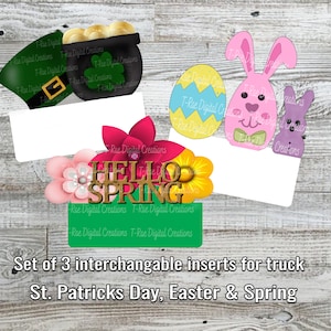 Spring & Holiday Truck Interchangeable inserts from RREM -   * PLEASE read description before purchasing
