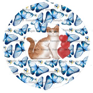 10 in. Cat and Butterfly  Wind spinner   * PLEASE read description before purchasing