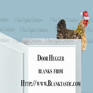 Christmas Chicken Door Corner hugger   * PLEASE read description before purchasing