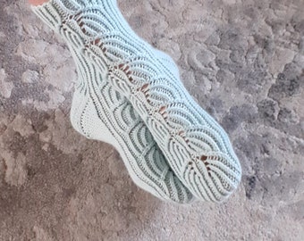 Women’s socks Super elegant and comfort   for indoor, cute design stylish openwork pattern “butterfly”.