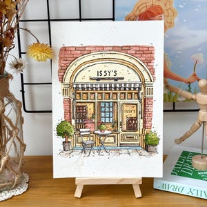 Cozy Street Building – Hand-Painted Art