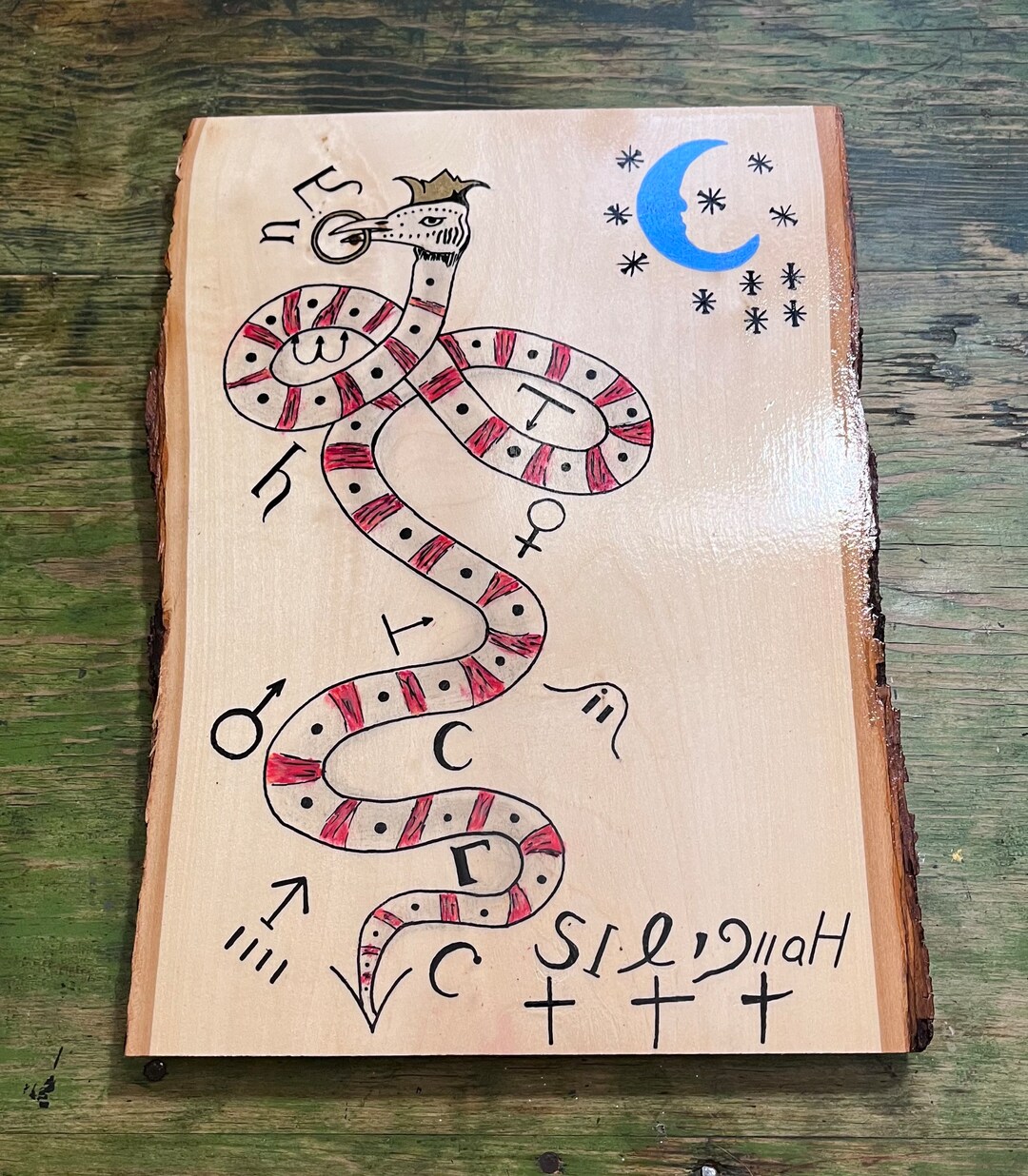 The Sigil of the Crowned Serpent With Hieroglyphs From the - Etsy