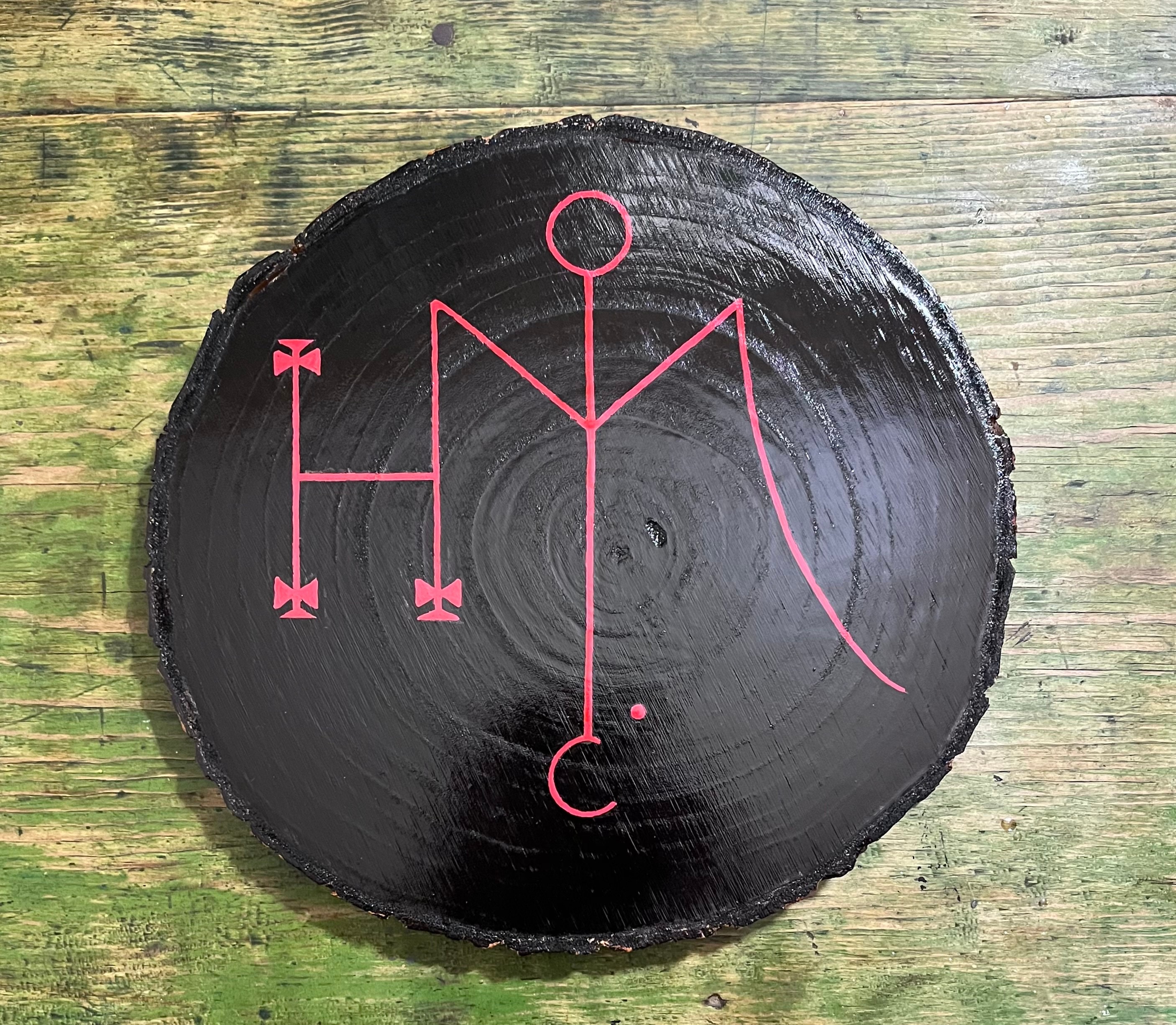 Sigil of the Daemon Moloch molech, Malik Handpainted, Unique, One of a Kind  - Etsy