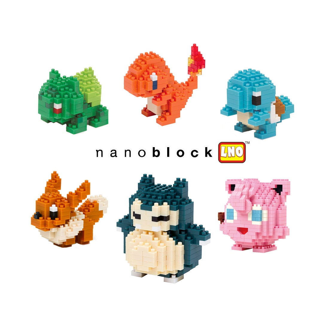 Nanoblock Serie Pokémon Pikachu y Más Mini Micro Bloques de Construcción  Edad 12