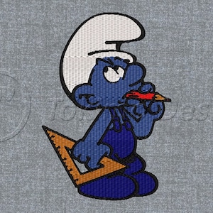 Smurfs – Handy Smurf - Machine embroidery design pattern – 3 sizes