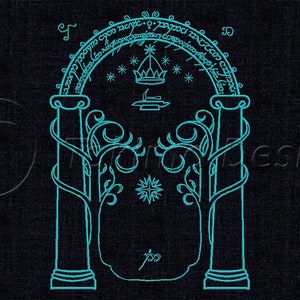 Doors of Durin - Machine embroidery pattern - DST only