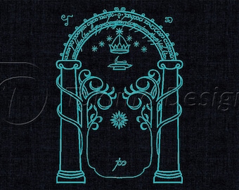 Doors of Durin - Machine embroidery pattern - DST only