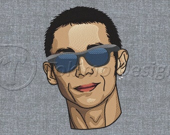 Celebrities #2 - Machine embroidery pattern – 3 sizes
