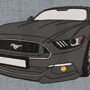 Ford Mustang car #5 - Machine embroidery design pattern - 4 sizes