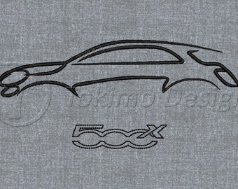 500X car - Machine embroidery design – 3 sizes