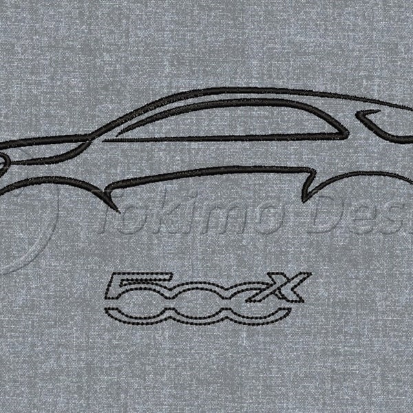 500X car - Machine embroidery design – 3 sizes