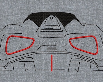 Lotus Evia car back - Machine embroidery pattern – 5 sizes