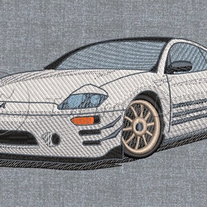 Mitsubishi Eclipse RS car - Machine embroidery pattern – 4 sizes