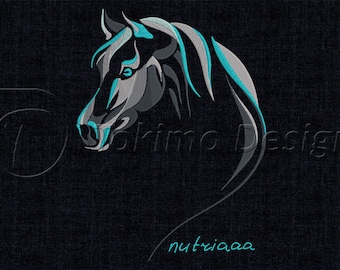 Horse's head silhouette #2 - nutriaaa - pattern – 4 sizes