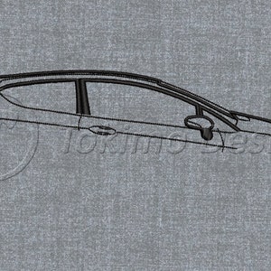 Fiesta MK7 car outline - Machine embroidery design pattern - 4 sizes