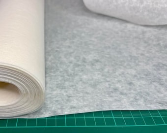 Madeira machine embroidery stabiliser, tear-away, - Light 50g - 30cm wide, 10-20-50-100m length.