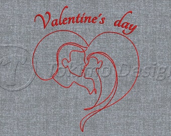 Valentines day #9 - Machine embroidery design pattern – 3 sizes