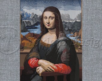 Mona Lisa - Machine embroidery design pattern (DST ONLY) - 1 sizes