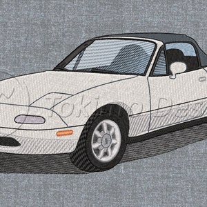 MX5 car #2 - Machine embroidery design pattern – 4 sizes