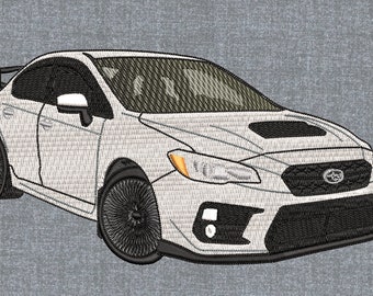 Car - Machine embroidery design – 4 sizes