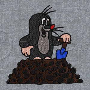 The little Mole (Krtek / Krteček ) - Machine embroidery pattern 3 sizes