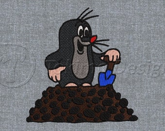 The little Mole (Krtek / Krteček ) - Machine embroidery pattern 3 sizes
