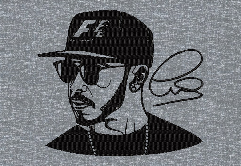 Lewis Hamilton Machine Embroidery Design Pattern 2 Sizes Etsy