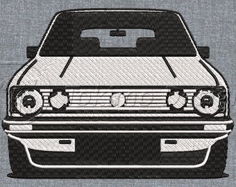 Golf MK1 car - Machine embroidery design – 4 sizes