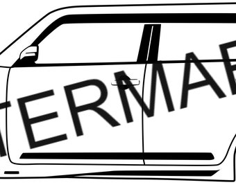 May include: A black and white line drawing of a compact car with a spoiler on the back. The car has large wheels and a side profile view.