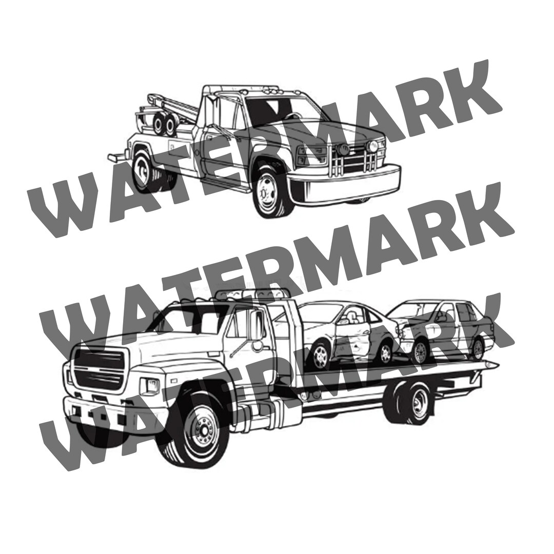 Tow Truck SVG - Etsy