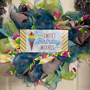 Happy Birthday Wishes Wreath