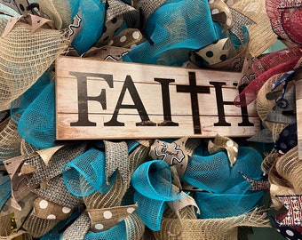 FAITH Church Religious Wreath