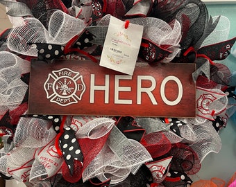 HERO Firefighter Wreath