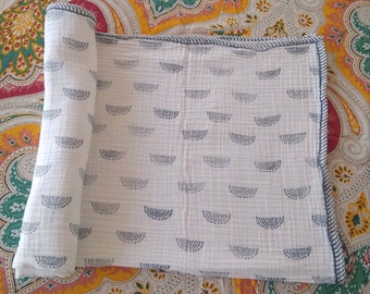 Magical Organic Cotton  Muslin Swaddle Blanket - Soft Newborn Wrap - Dreamy Infant Blanket - Dreamy Nursery Decor-Baby Shower Gift