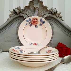 Old earthenware soup plates