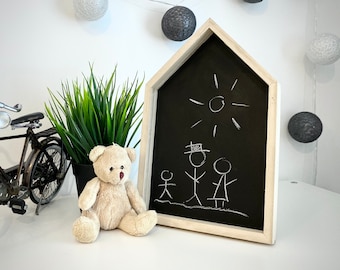 Toddlers Chalkboard House | Montessori Chalkboard | İmaginative Drawing Toy